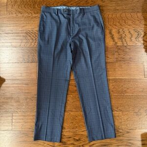 Lauren Ralph Lauren Men 34x30 Flat Front Dress Pants Blue Plaid Stretch Washable
